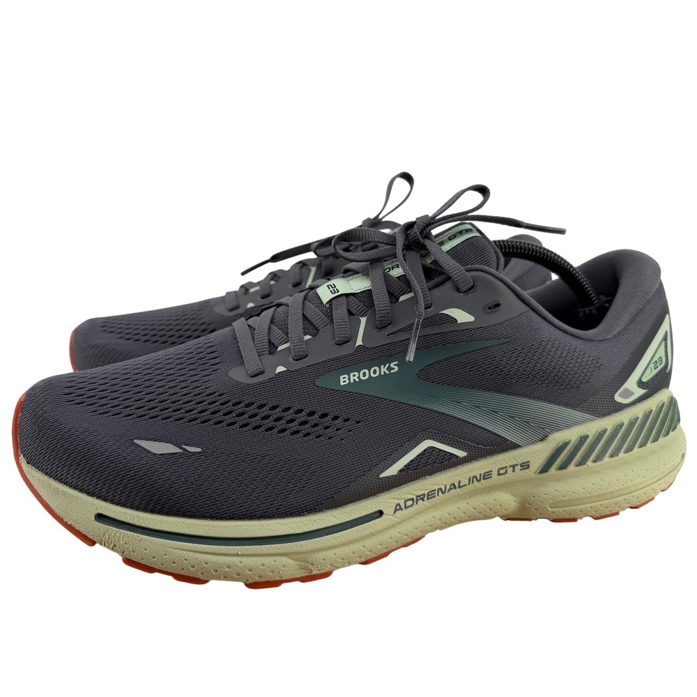 Brooks Adrenaline GTS 23‎ Mens Running Shoes Ebony Green Chili 1103911D020